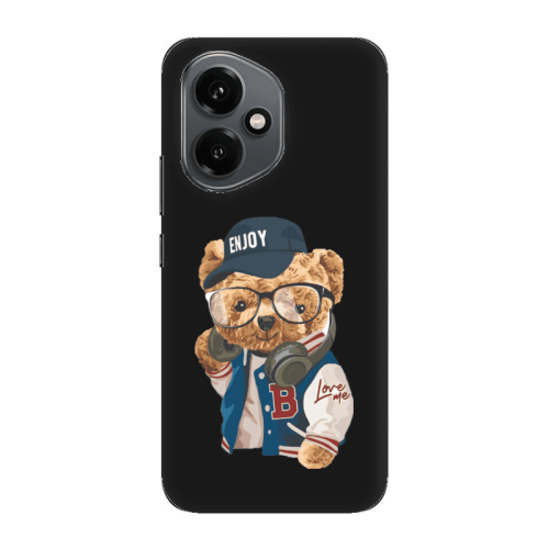 Honor Magic 400 Enjoy Black Colored Silicone TPU Θήκη
